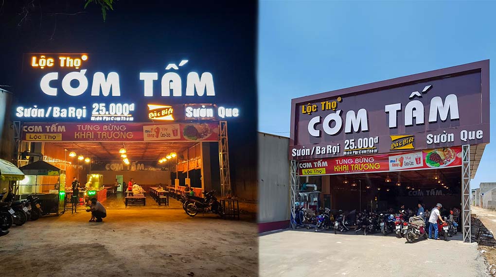 Thi Công Biển Quảng Cáo Quán Cơm