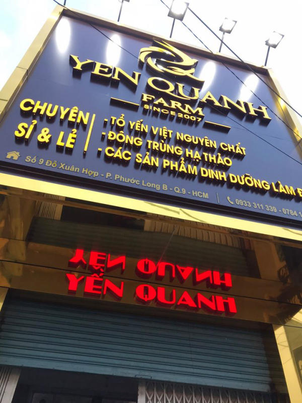 Thi Công Bảng Hiệu Yến Sào Đẹp