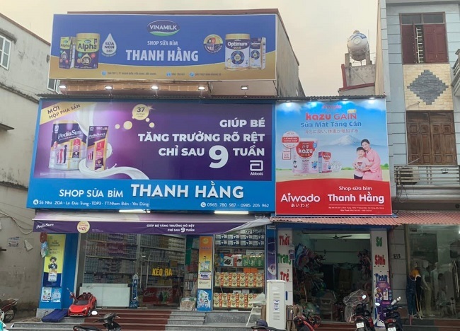 Thiết Kế Bảng Hiệu Cửa Hàng Sữa Đẹp