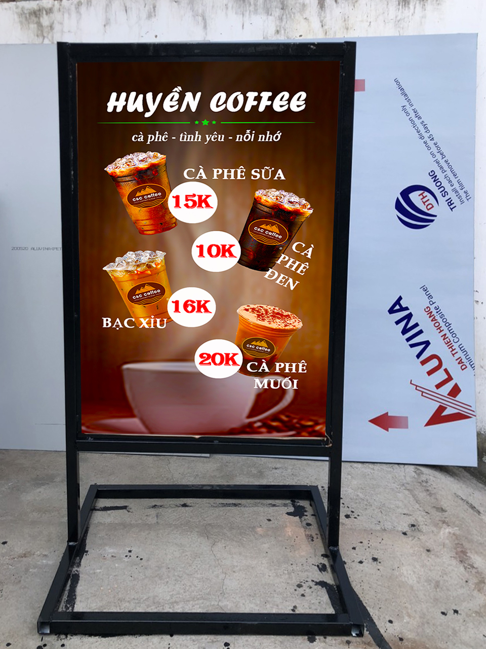 Thiết Kế Bảng Quảng Cáo Cà Phê Đẹp