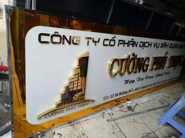 Bảng Hiệu Chữ Inox Vàng