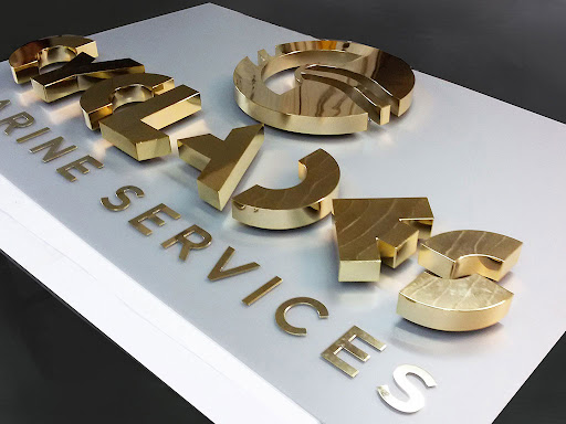 Thi công Bảng Hiệu Chữ Inox Vàng