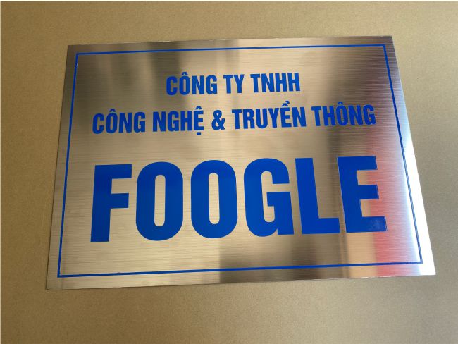 Bảng Tên Công Ty Inox Ăn Mòn