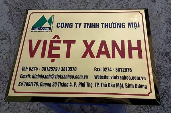 Thi công Bảng Tên Công Ty Inox Ăn Mòn