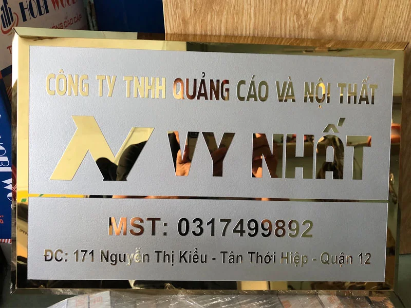 Thiết Kế Bảng Tên Công Ty Inox Ăn Mòn