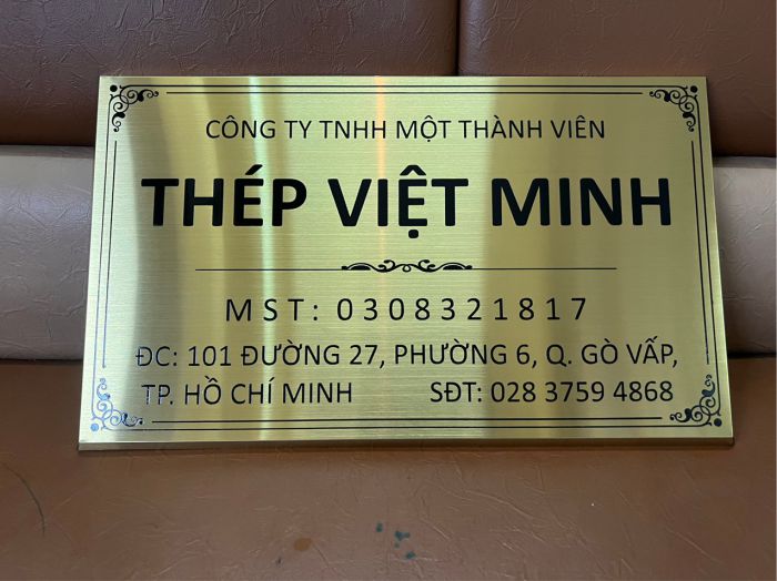 Thiết Kế Bảng Tên Công Ty Inox Ăn Mòn