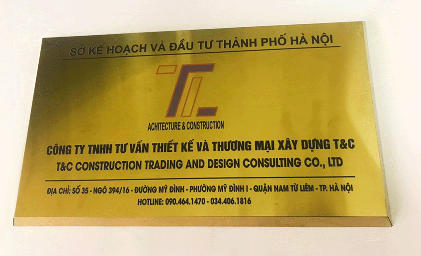 Thiết Kế Bảng Tên Công Ty Inox Ăn Mòn