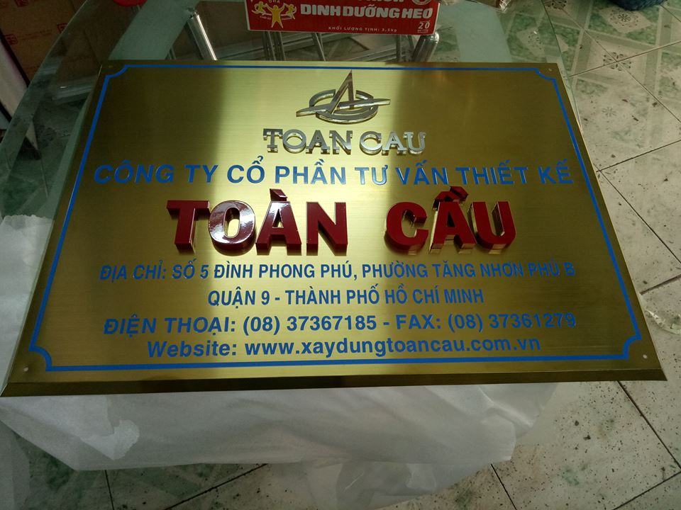 Thiết Kế Bảng Tên Công Ty Inox Ăn Mòn
