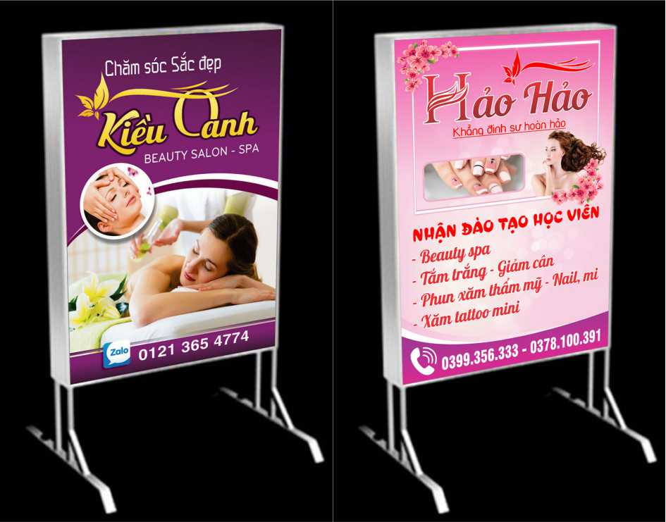 Biển Hộp Đèn Có Chân Đẹp