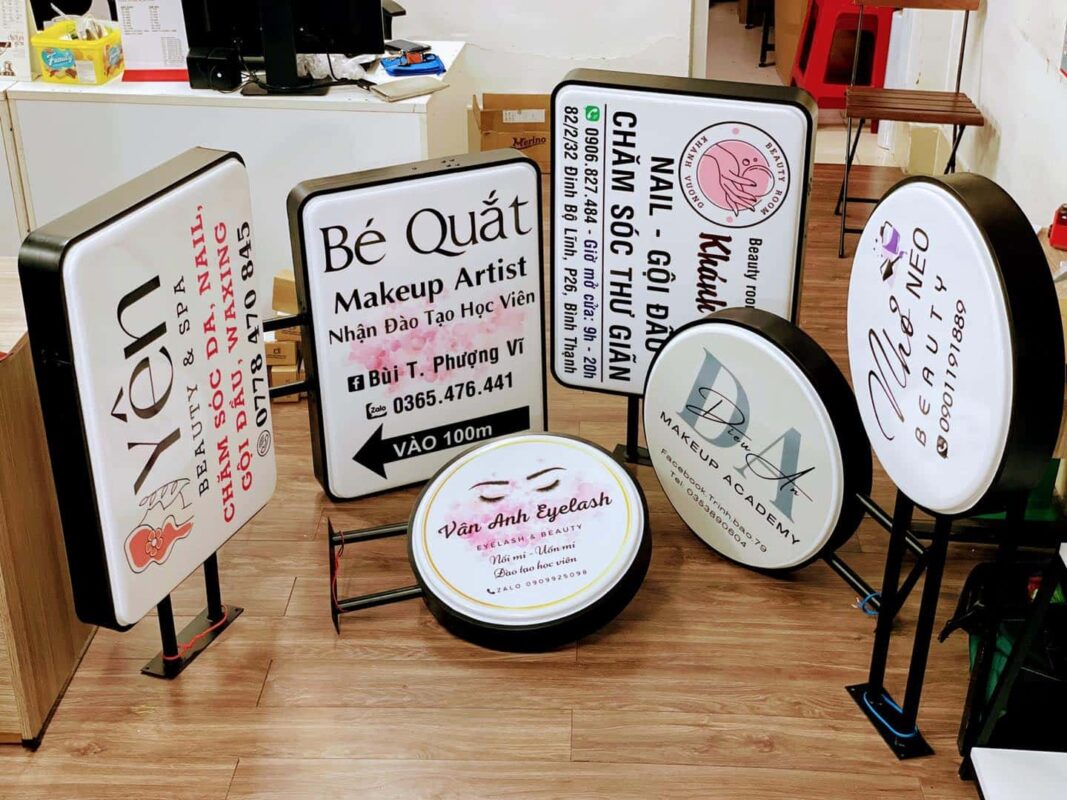 Thiết Kế Bảng Hiệu Đèn LED Tròn Đẹp