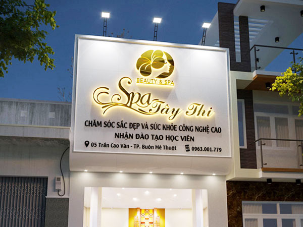 Thiết Kế Biển Quảng Cáo Chữ Inox Vàng