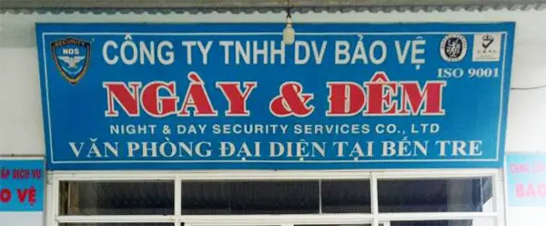 Thi Công Bảng Hiệu Công Ty Bảo Vệ
