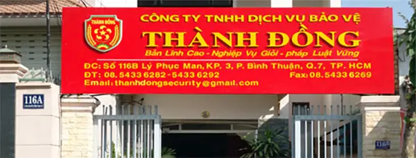 Thi Công Bảng Hiệu Công Ty Bảo Vệ