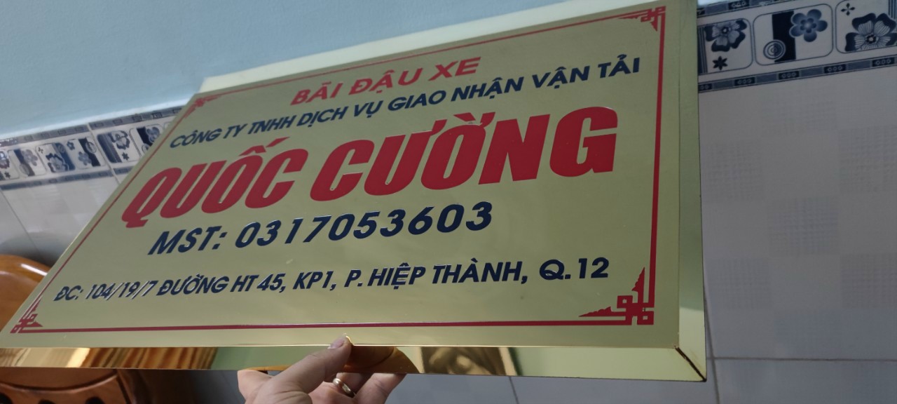 Thiết Kế Bảng Công Ty Inox