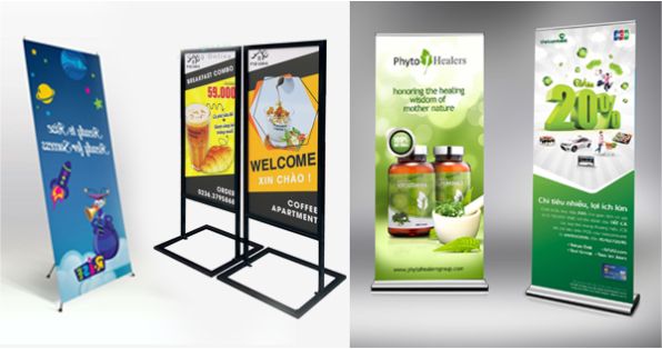 Thiết Kế Standee Chân Sắt TP.HCM