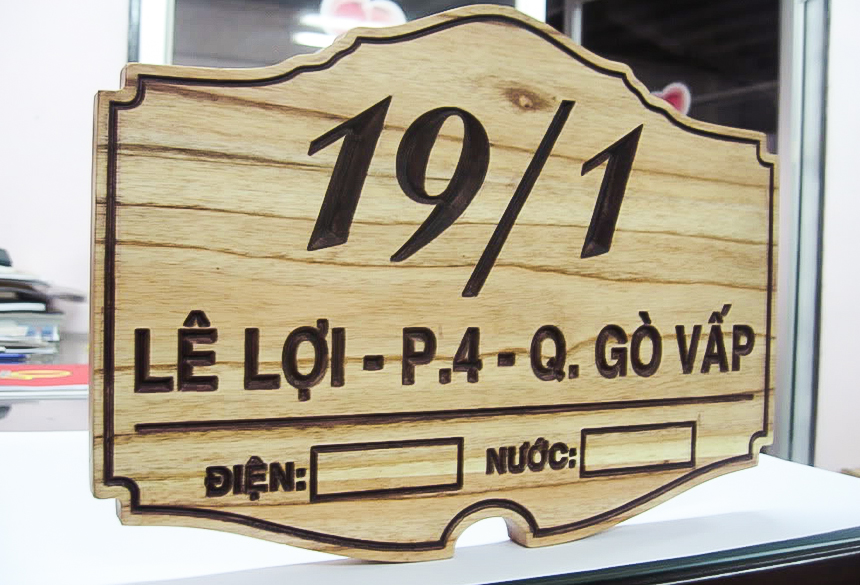 Mẫu Bảng Hiệu Khắc Gỗ Đẹp