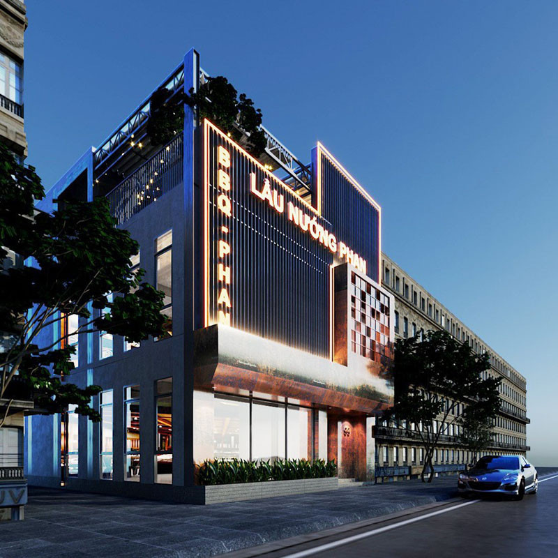 Thi Công Bảng Hiệu Nhà Hàng Chuyên Nghiệp