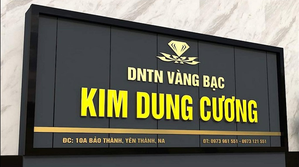 Thiết Kế Bảng Hiệu Vàng Chuyên Nghiệp