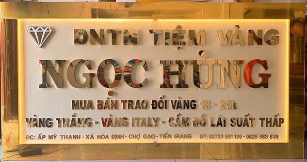 Thiết Kế Bảng Hiệu Vàng Chuyên Nghiệp