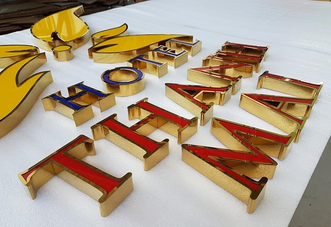 Gia Công Chữ Inox Vàng Gương Thủ Đức