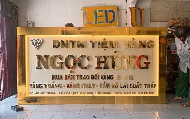 Gia Công Chữ Inox Vàng Gương TP.HCM