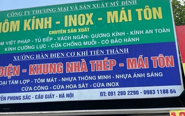 Mẫu Biển Quảng Cáo Xưởng Cơ Khí Đẹp