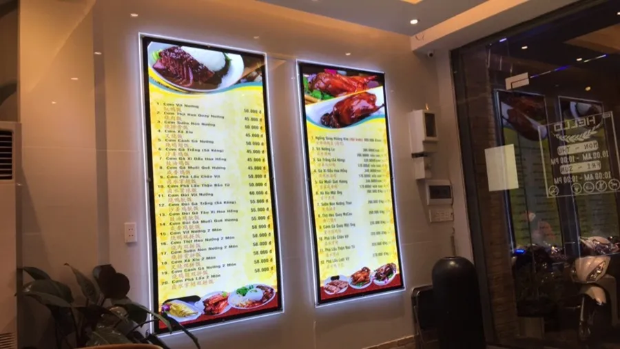 Mẫu Hộp Đèn Quán Ăn Đẹp