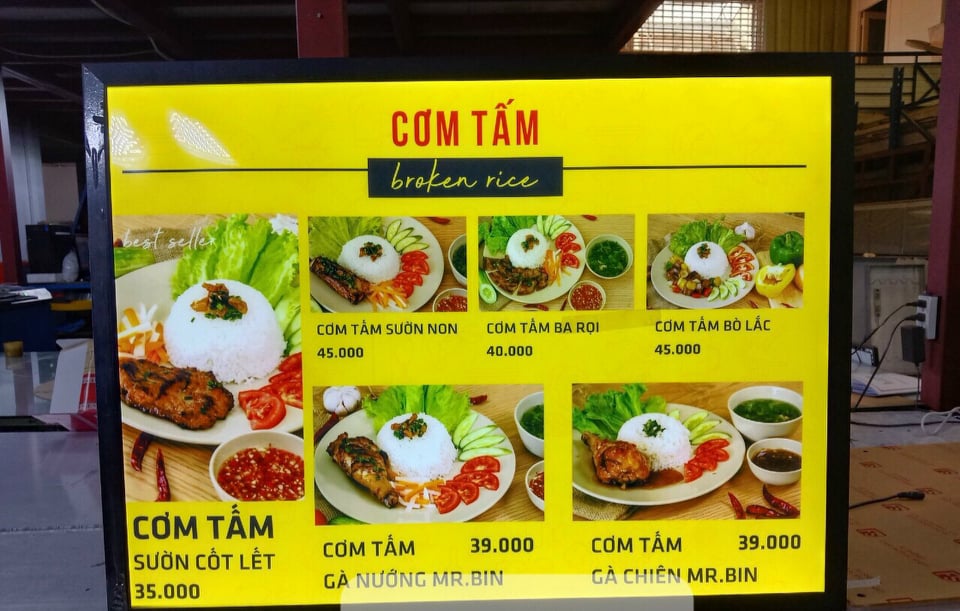 Mẫu Hộp Đèn Quán Ăn Đẹp
