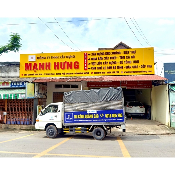 Thi Công Bảng Hiệu Xưởng Vật Tư Chuyên Nghiệp, Bền Đẹp