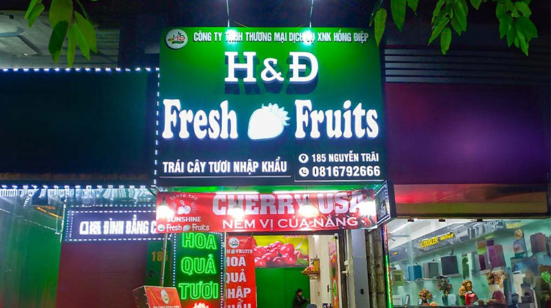 Thiết Kế Bảng Hiệu Cửa Hàng Trái Cây Đẹp, Nổi Bật