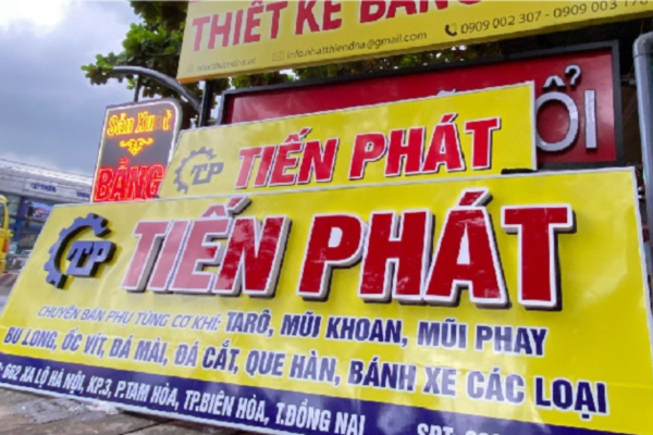 Mẫu Biển Quảng Cáo Cơ Khí Đẹp, Bền Chắc, Thu Hút