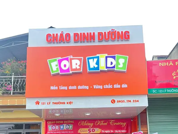 Mẫu Biển Hiệu Cháo Dinh Dưỡng Đẹp