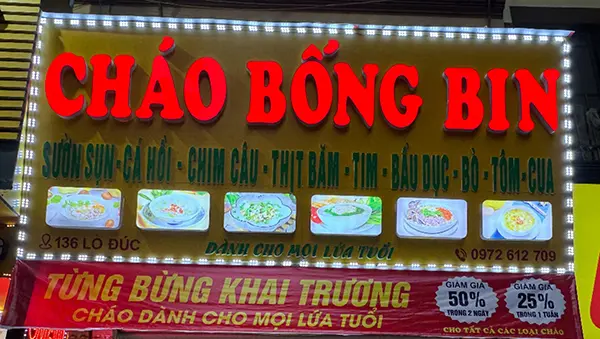 Mẫu Biển Hiệu Cháo Dinh Dưỡng Đẹp Năm 2025