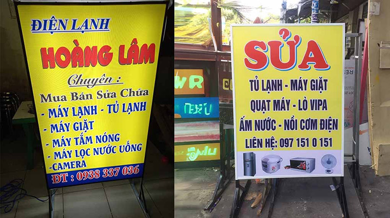 Mẫu Bảng Hiệu Điện Lạnh Đẹp, Dễ Nhận Diện