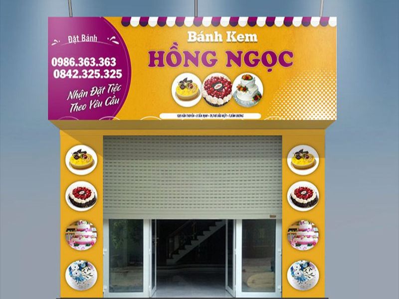 Thiết Kế Bảng Hiệu Tiệm Bánh Đẹp, Thu Hút Khách