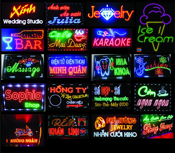 Mẫu Biển Quảng Cáo Đèn Neon Đẹp
