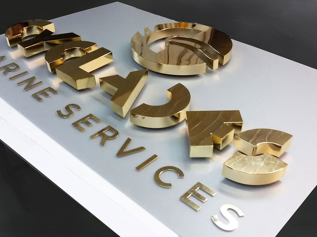 Chữ Inox Vàng Gương Đẹp