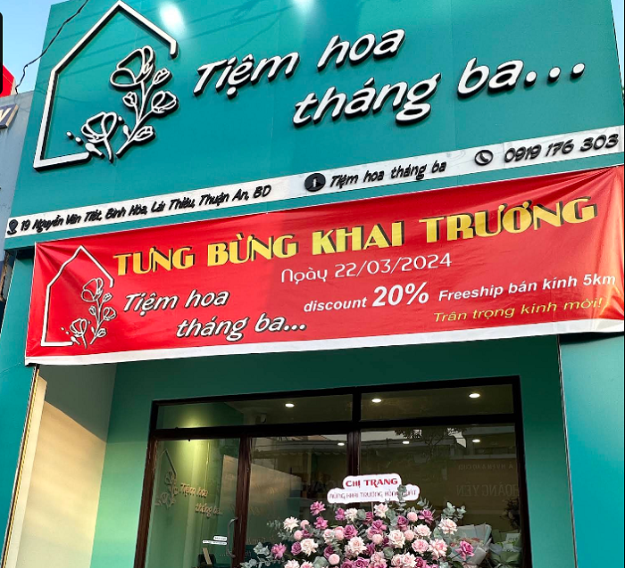 Mẫu Bảng Hiệu Cửa Hàng Hoa Đẹp Năm 2026