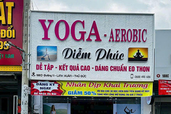 Mẫu Bảng Hiệu Phòng Tập Yoga Đẹp Năm 2026