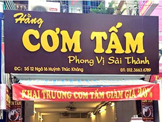 Thi Công Bảng Hiệu Quán Ăn Gia Đình Đẹp Thu Hút Khách