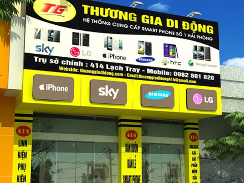 Mẫu Bảng Hiệu Cửa Hàng Điện Thoại Đẹp Năm 2026