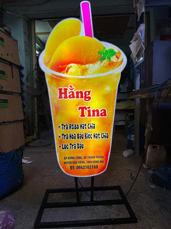 Thiết Kế Hộp Đèn Trà Sữa Đẹp