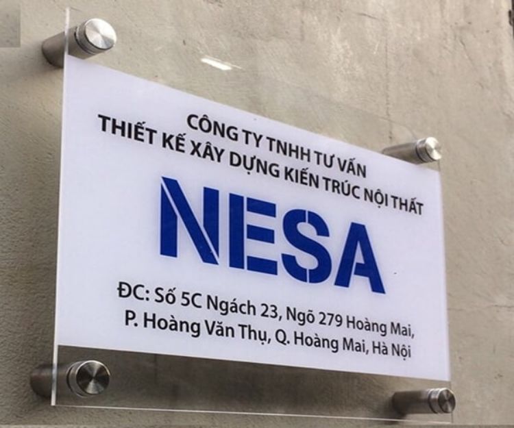 Thiết Kế Bảng Hiệu Công Ty Bằng Mica Đẹp