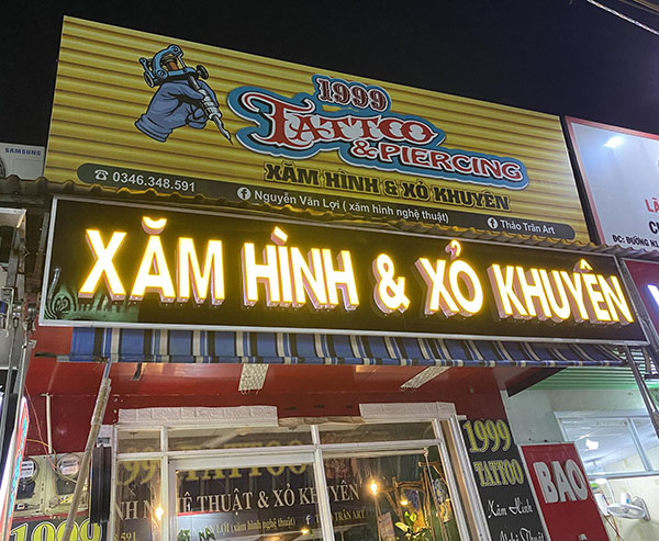 Mẫu Biển Hiệu Tiệm Xăm Đẹp Năm 2026