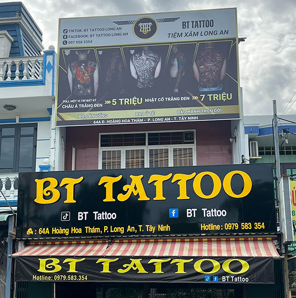 Thi Công Biển Hiệu Tiệm Xăm Đẹp