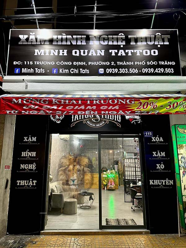 Thi Công Biển Hiệu Tiệm Xăm Đẹp