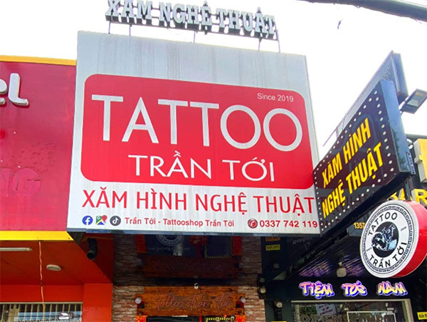 Thi Công Biển Hiệu Tiệm Xăm Đẹp