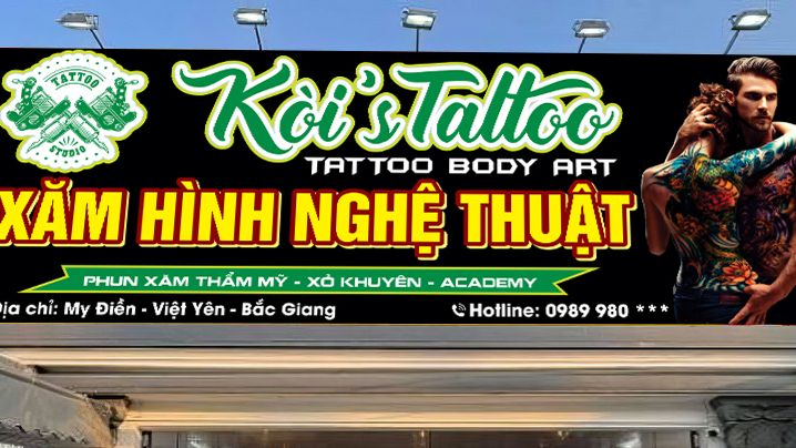 Thiết Kế Biển Hiệu Tiệm Xăm Đẹp
