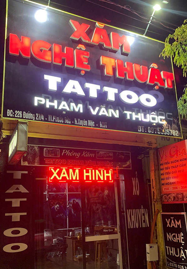 Biển Hiệu Tiệm Xăm Đẹp