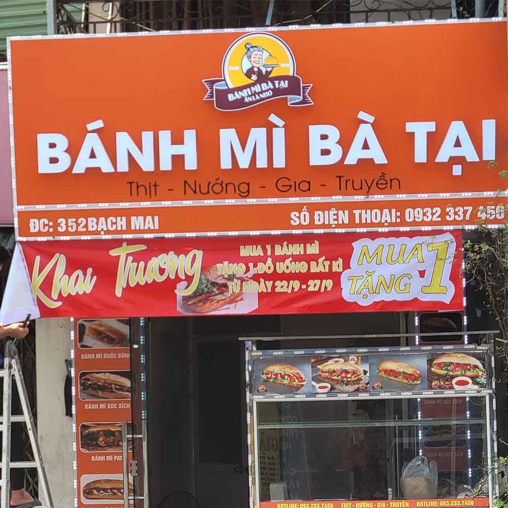 Thi Công Bảng Hiệu Bánh Mì